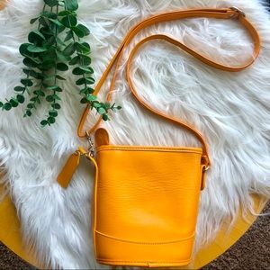 Mustard Yellow Leather Crossbody Bag